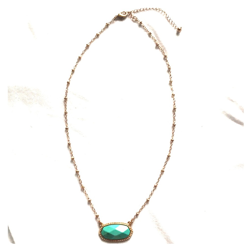 3/$20 🌟 Gold chain with turquoise stone necklace
